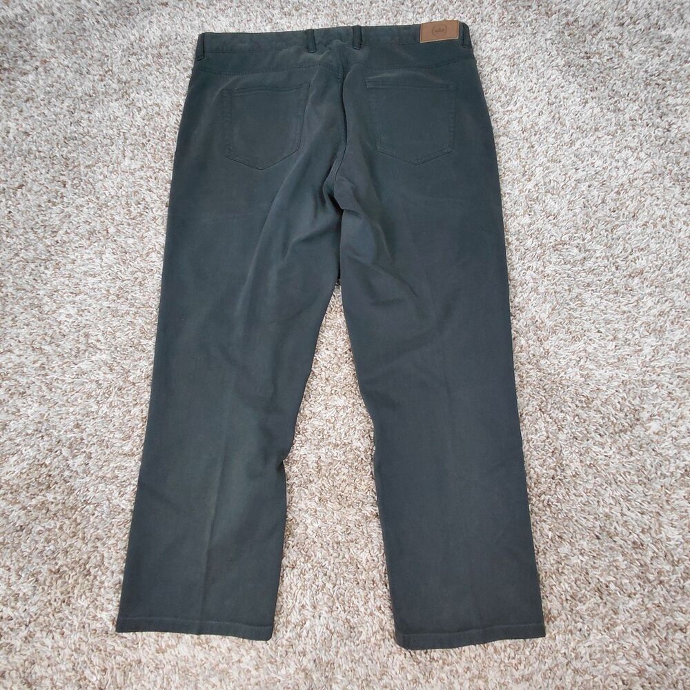 Peter Millar Ultimate Sateen Pants Mens 38x26 Faded Black 5 Pocket Golf Chino - Picture 2 of 8